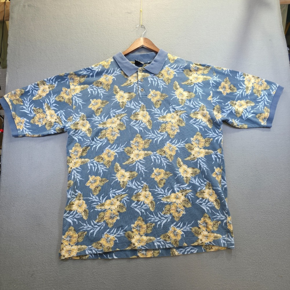 Vintage OP‎ Sport Men's Short Sleeve Hawaiian Polo Shirt Size XL